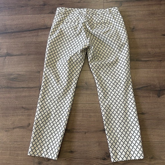 BANANA REPUBLIC IVORY BLACK DIAMOND PATTERN CROPPED - Picture 4 of 8